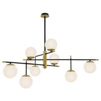 Pendelleuchte Nostalgia - Weiss/Goldfarben, Trend, Glas/Metall (131,5/58,6cm) - MAYTONI