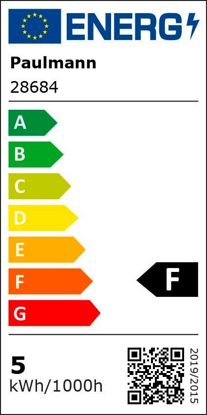 LED-Leuchtmittel 28684 max. 4,8 Watt - Klar, Basics, Glas (9,8cm) - Paulmann