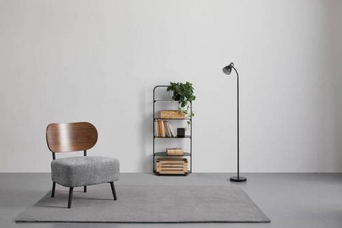 Regal Levit in Schwarz - Schwarz, MODERN, Kunststoff/Metall (47/109/35cm) - Premium Living