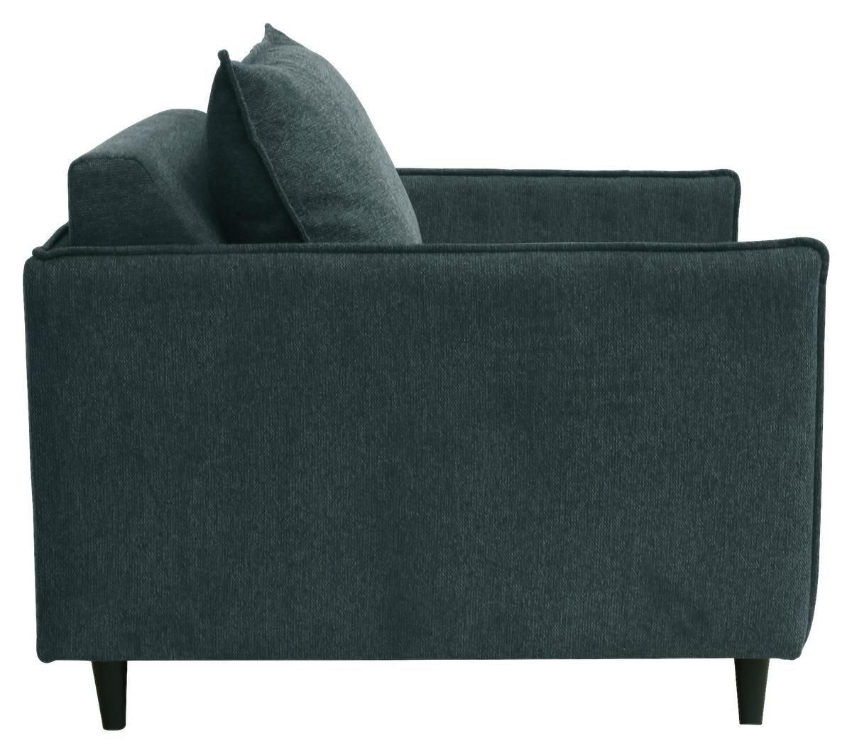 Schlafsessel Duke in Grün aus Webstoff - Schwarz/Grün, MODERN, Textil (88/71/94cm) - Mömax