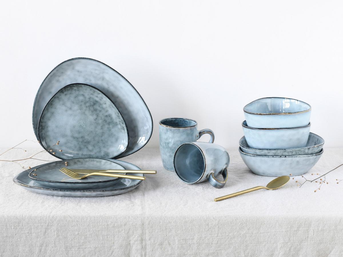 Kombiservice Cloudy in Grau, 10-teilig - Grau, Trend, Keramik (34/29,5/36cm) - Creatable