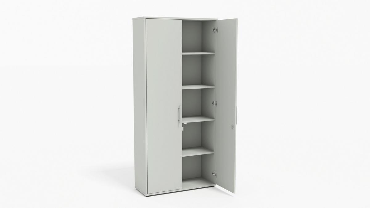 AKTENSCHRANK OFFICE EDITION - SW SET 4 - Hellgrau/Grau, MODERN, Holzwerkstoff (128,5/185,6/33cm) - MID.YOU