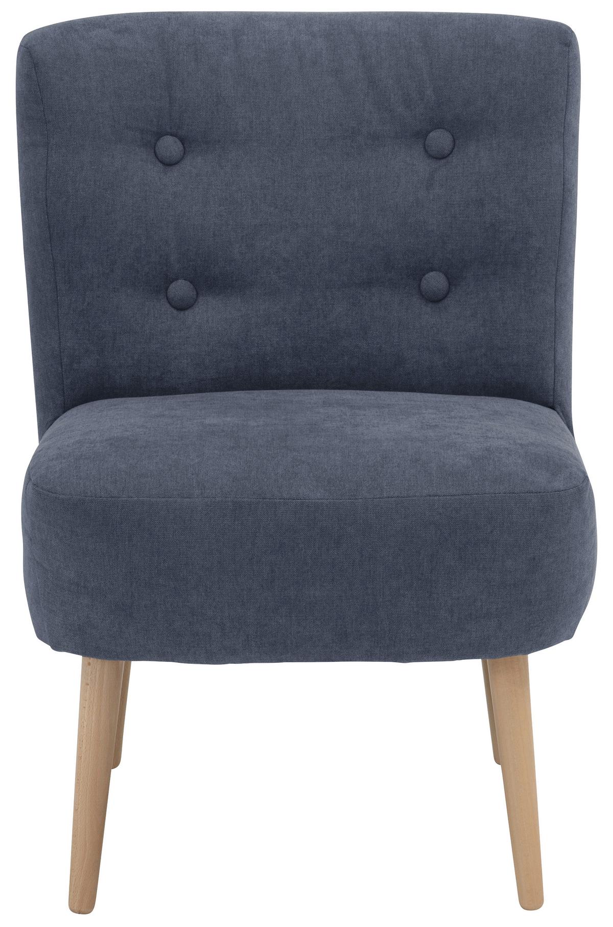 SESSEL FIONA - Blau/Buchefarben, Design, Holz/Textil (58/78/68cm) - Max Winzer