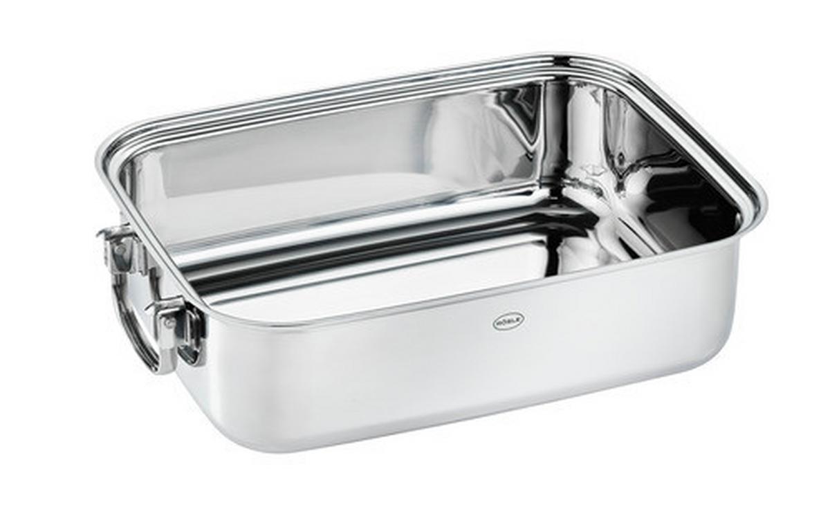 NACZYNIE DO PIECZENIA 132148 - kolor stalowy, Basics, metal (40,3/28,3/10,8cm) - Rösle