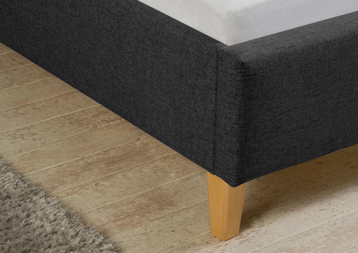 Polsterbett Kenny Anthrazit ca. 200x200 cm - Anthrazit/Naturfarben, MODERN, Holz/Textil (200/200cm) - Livetastic
