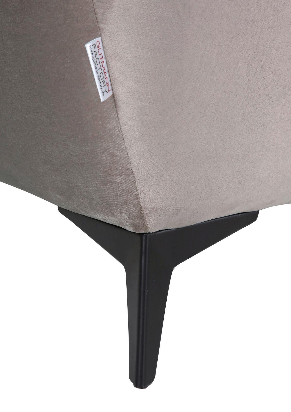 NAROŻNIK YANIS - jasnoszary/czarny, Modern, metal/tkanina (183/312cm) - Mömax