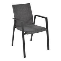 KRZESŁO SZTAPLOWANE FARDAU NEGRO 41965 - antracytowy/szary, Basics, metal/tkanina (55,5/60/83cm)
