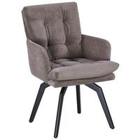 Armlehnstuhl Hanna in Braun - Schwarz/Braun, Modern, Textil/Metall (60/88/64cm) - Mömax