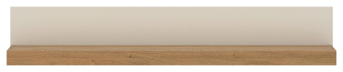 Zidna Polica Naxxar - kašmir/boje hrasta, Trend, drvni materijal (154,1/28/24,8cm) - Modern Living