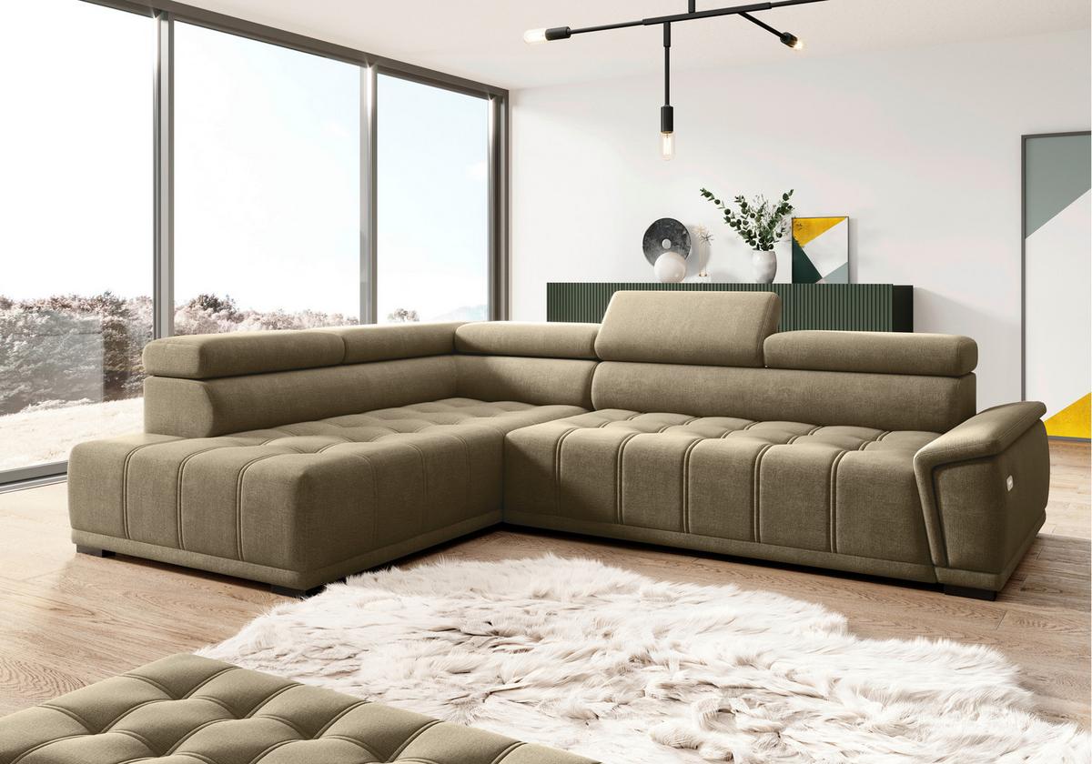 Kutna Garnitura Gremio - crna/taupe, Moderno, tekstil/plastika (106/283cm) - Modern Living