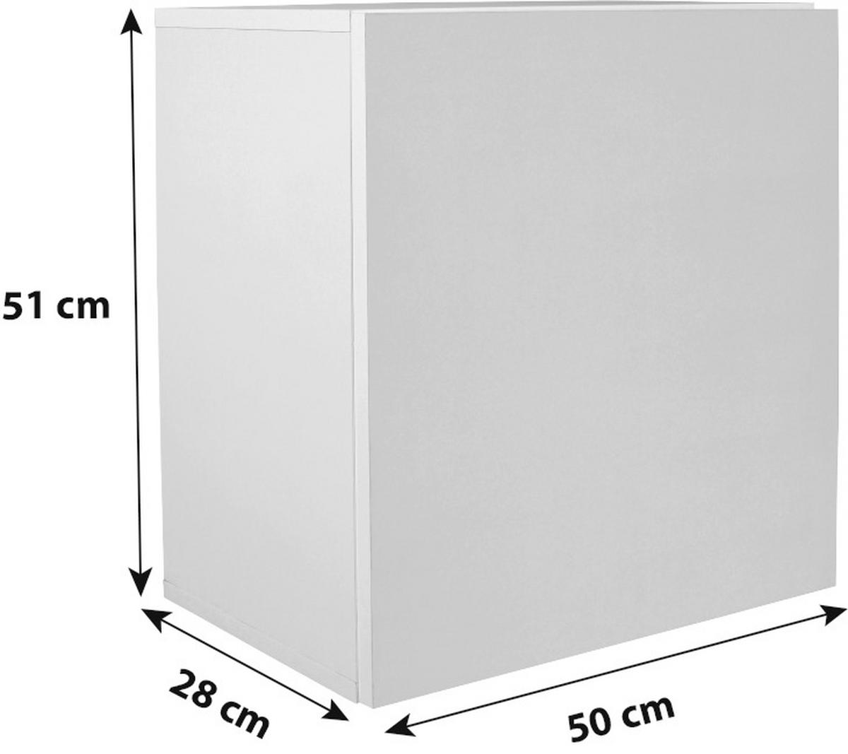 Viseča Omara Geno, Siva - siva, Moderno, leseni material (50/51/28cm) - Mömax