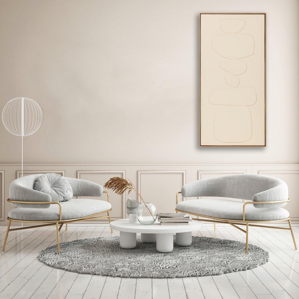 Slika Sa Ramom 60x120cm Petro - bež, Konvencionalno, drvo/tekstil (60/120/4,5cm) - Mömax