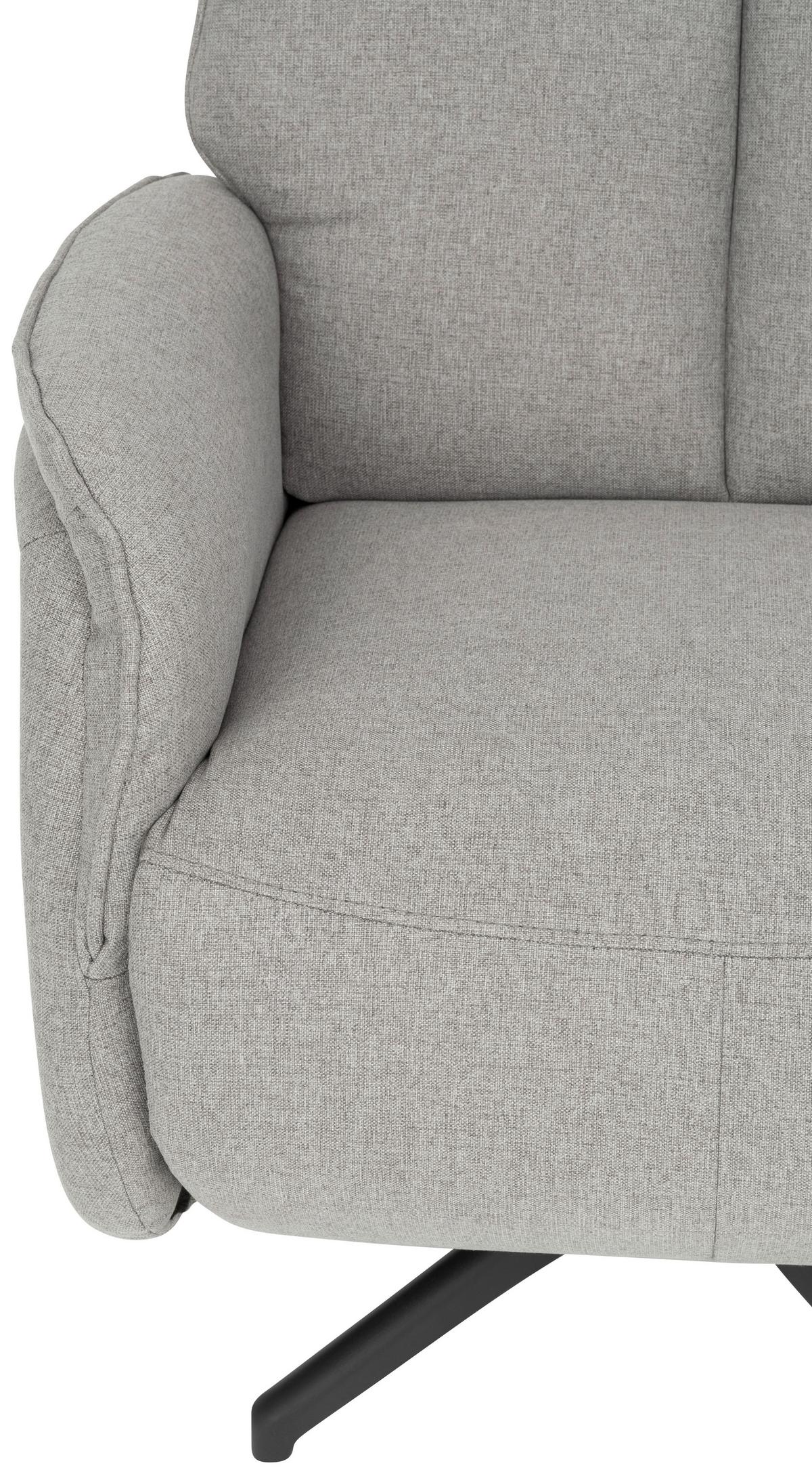 FOTEL TELEWIZYJNY TANJA - czarny/szary, Design, metal/tkanina (71/105/85cm) - MID.YOU