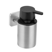 Dozator săpun Porto - culoare inox/negru, Modern, plastic/metal (9,5/11,5/14,5cm) - Wenko