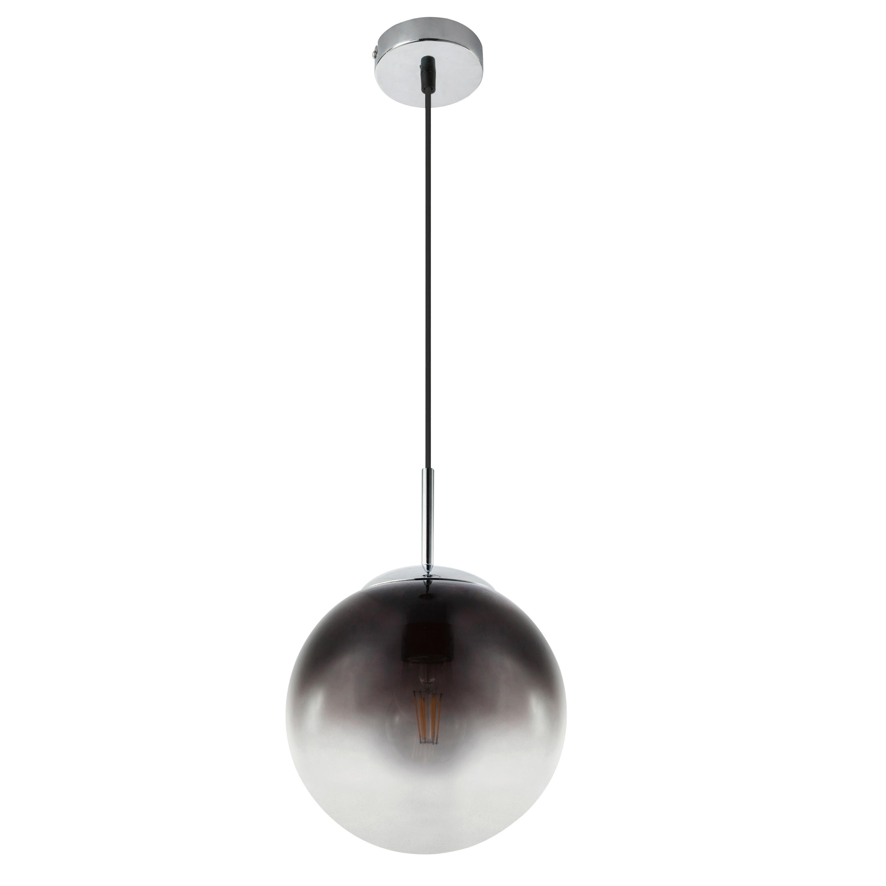 Hängeleuchte Jiop Chromfarben max. 40 Watt - Chromfarben, KONVENTIONELL, Glas/Metall (20/120cm)
