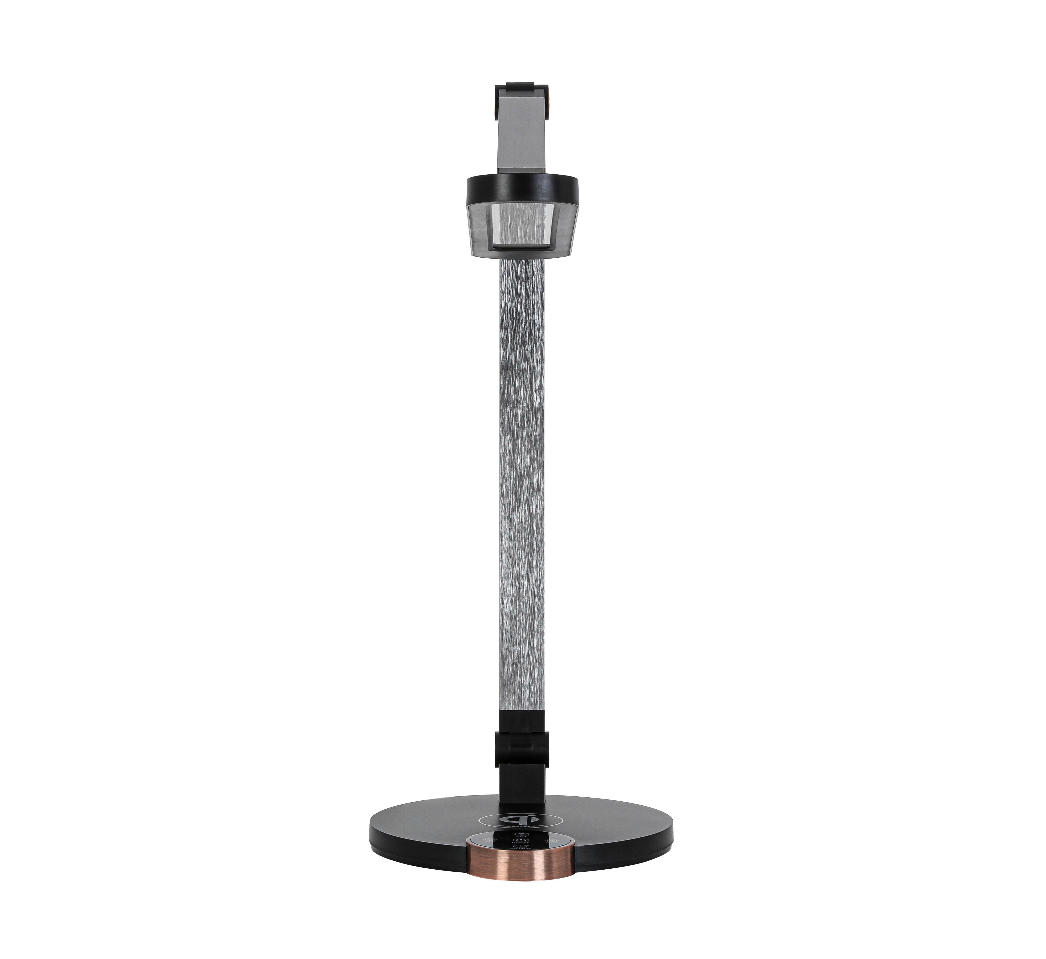 LED-SKRIVBORDSLAMPA RINK - aluminiumfärg/svart, Modern, metall/plast (37/20/40-70cm) - Mömax
