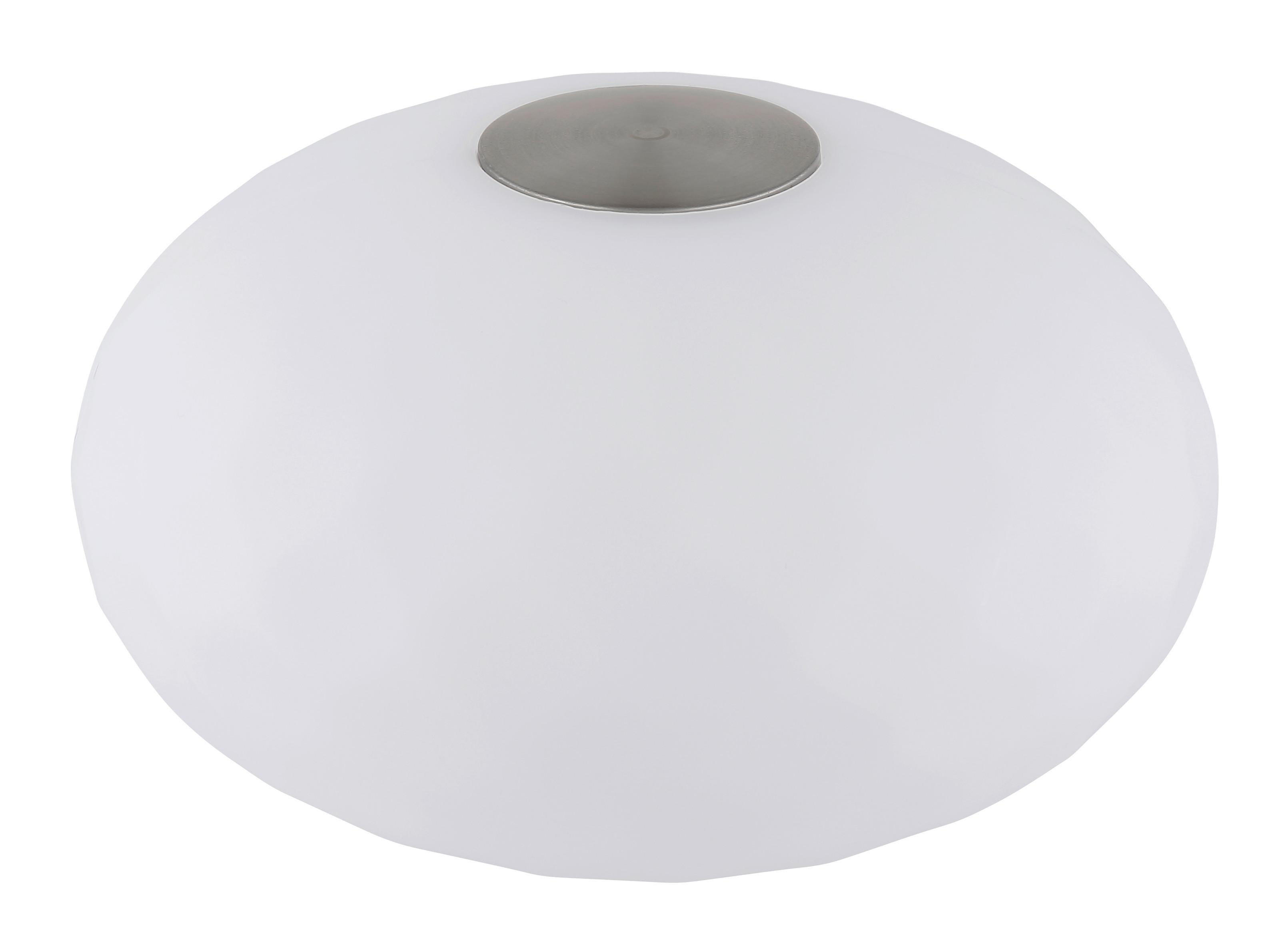 AKKU-TISCHLEUCHTE 28068 LEALA - Weiss/Edelstahlfarben, Konventionell, Kunststoff/Metall (20/11,7cm) - Globo