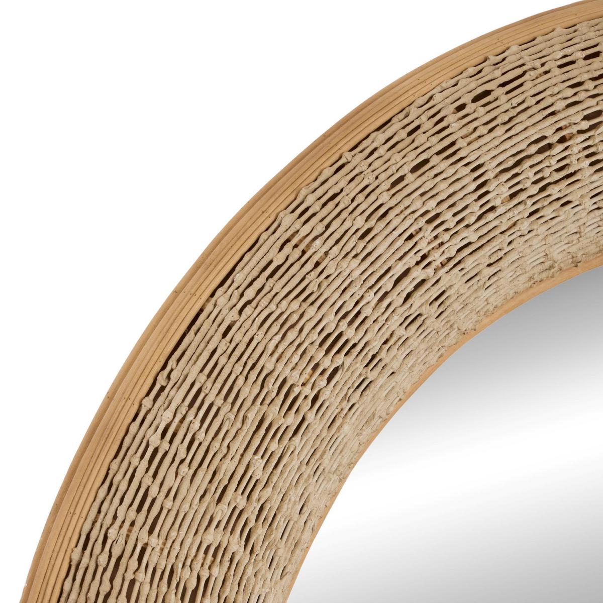 Oglindă decorativă Nathan cca. 90 cm - bej, Basics, sticlă/materiale naturale (90,5cm)
