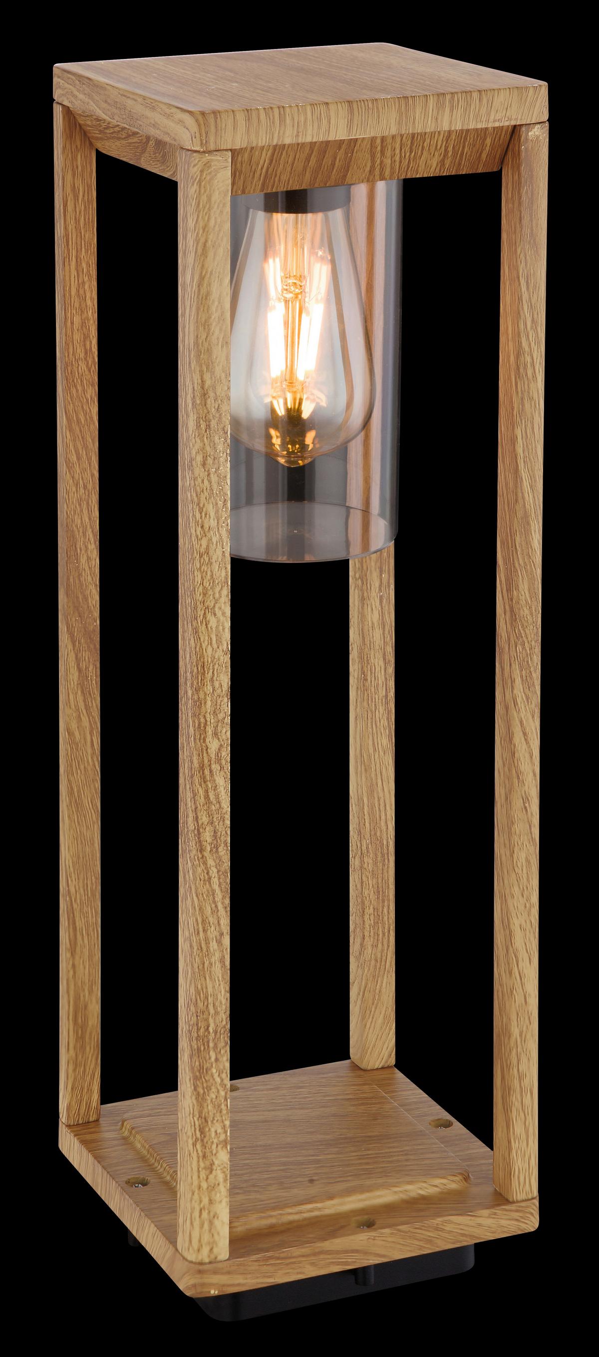 AUSSENLEUCHTE CANDELA - Klar/Naturfarben, Basics, Kunststoff/Metall (15/15/50cm) - Globo