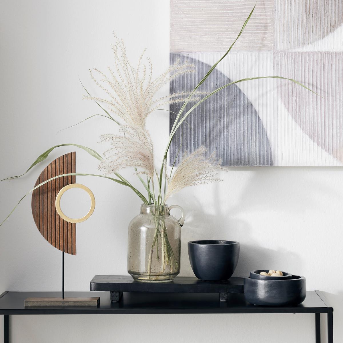 Skulptur Dana in Braun - Goldfarben/Braun, Basics, Holz (18/36/6cm) - Modern Living