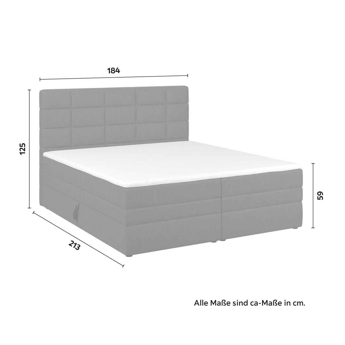 Boxspring Krevet Aria - tamno siva/crna, Moderno, drvo/tekstil (180/200cm) - Bessagi Home