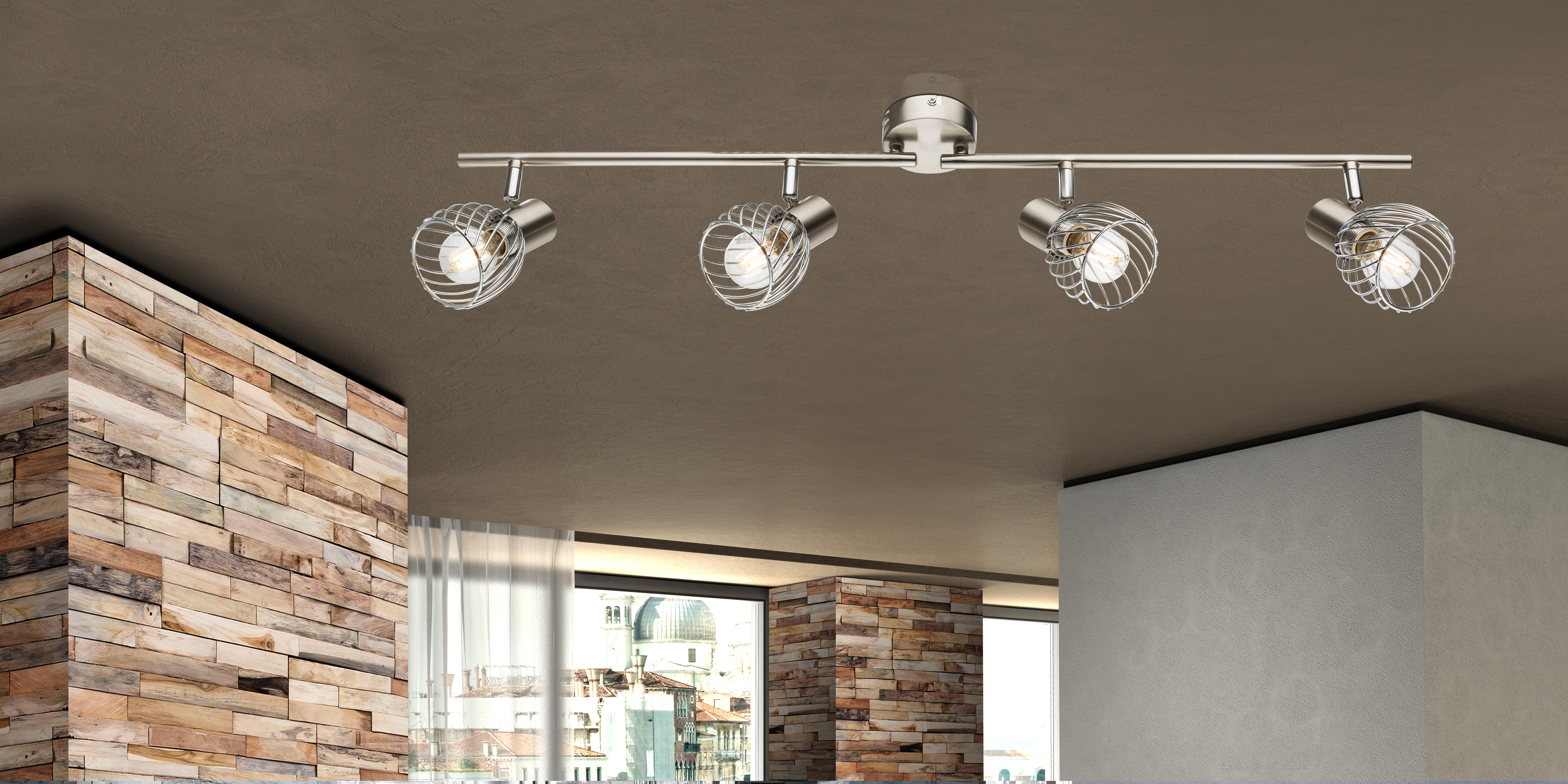 Strahler Sina max. 40 Watt - Chromfarben, Trend, Metall (80/14,5cm) - Globo