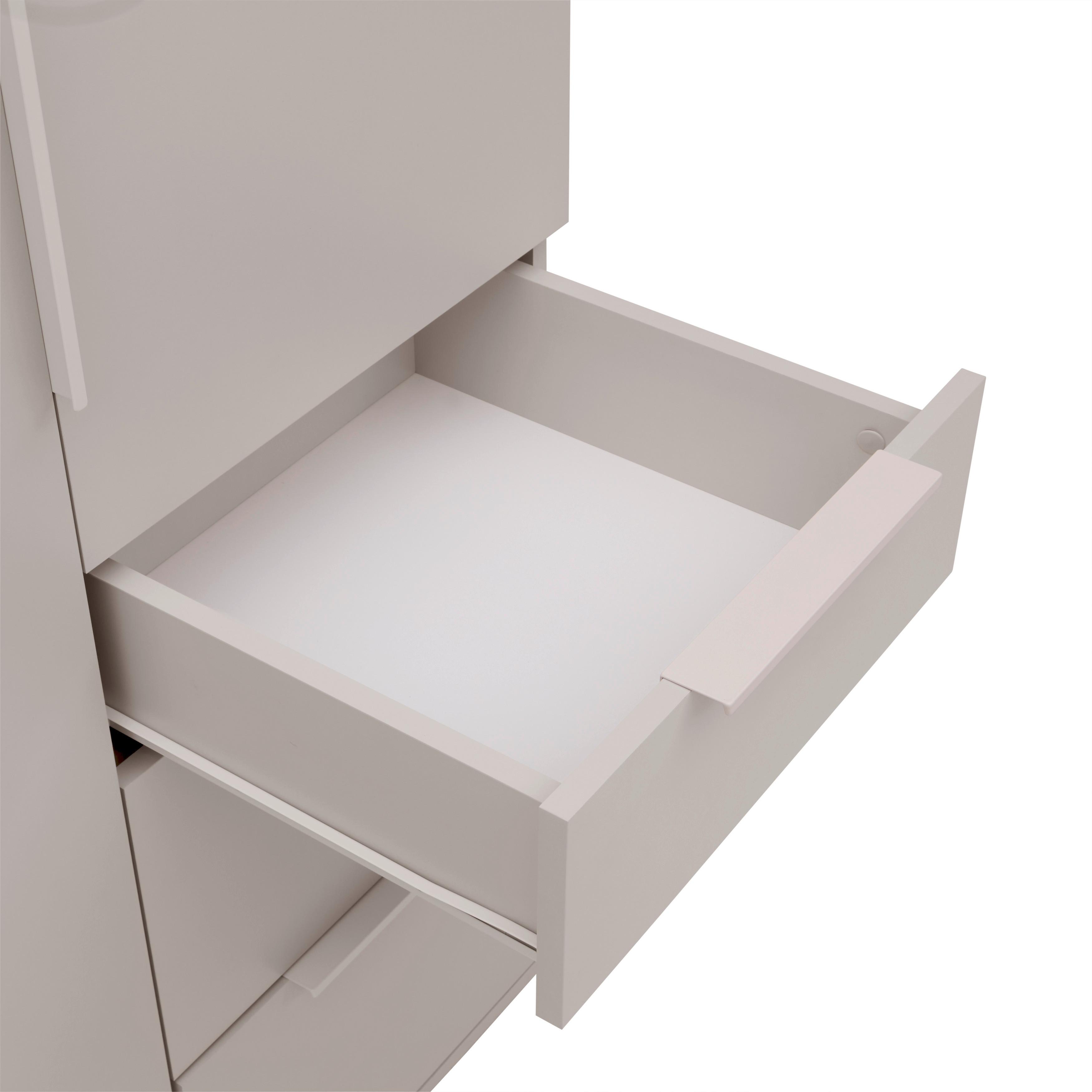 GARDEROB MED GÅNGJÄRNSDÖRRAR DUNE 4 -EXKLUSIV- - kashmir, Modern, metall/trämaterial (90/197/55cm) - Mömax
