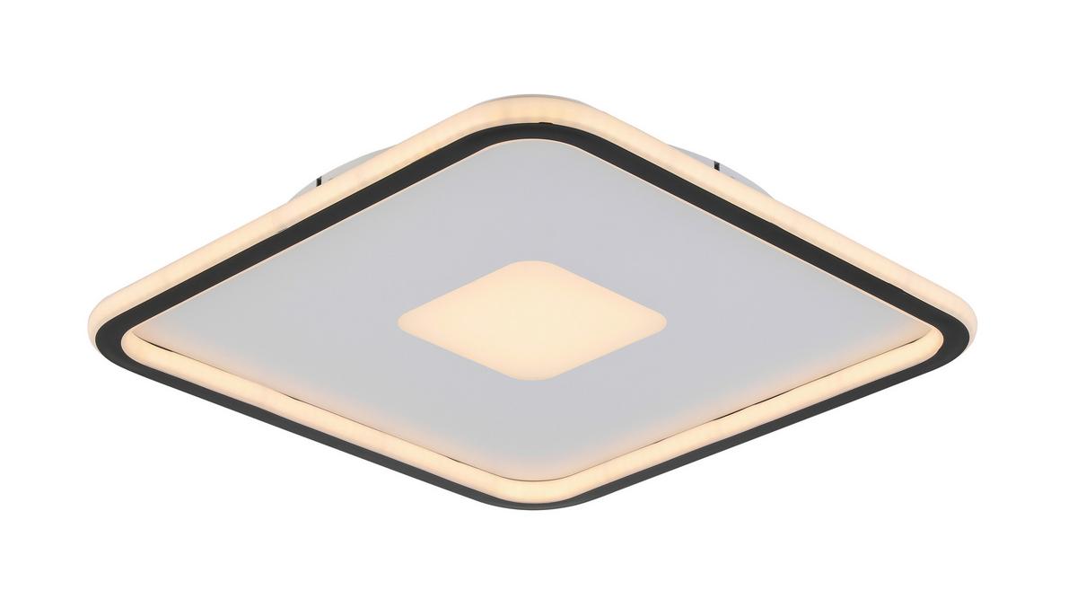 LAMPA SUFITOWA LED HINA - czarny, Modern, tworzywo sztuczne/metal (40/40/4,5cm) - Bessagi Home