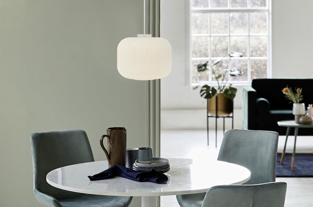LAMPA WISZĄCA MILFORD PELA 30 / JAPANDI - biały, Design, szkło (30/23,5cm) - Nordlux