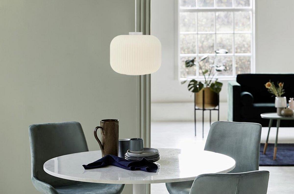 LAMPA WISZĄCA MILFORD PELA 30 / JAPANDI - biały, Design, szkło (30/23,5cm) - Nordlux