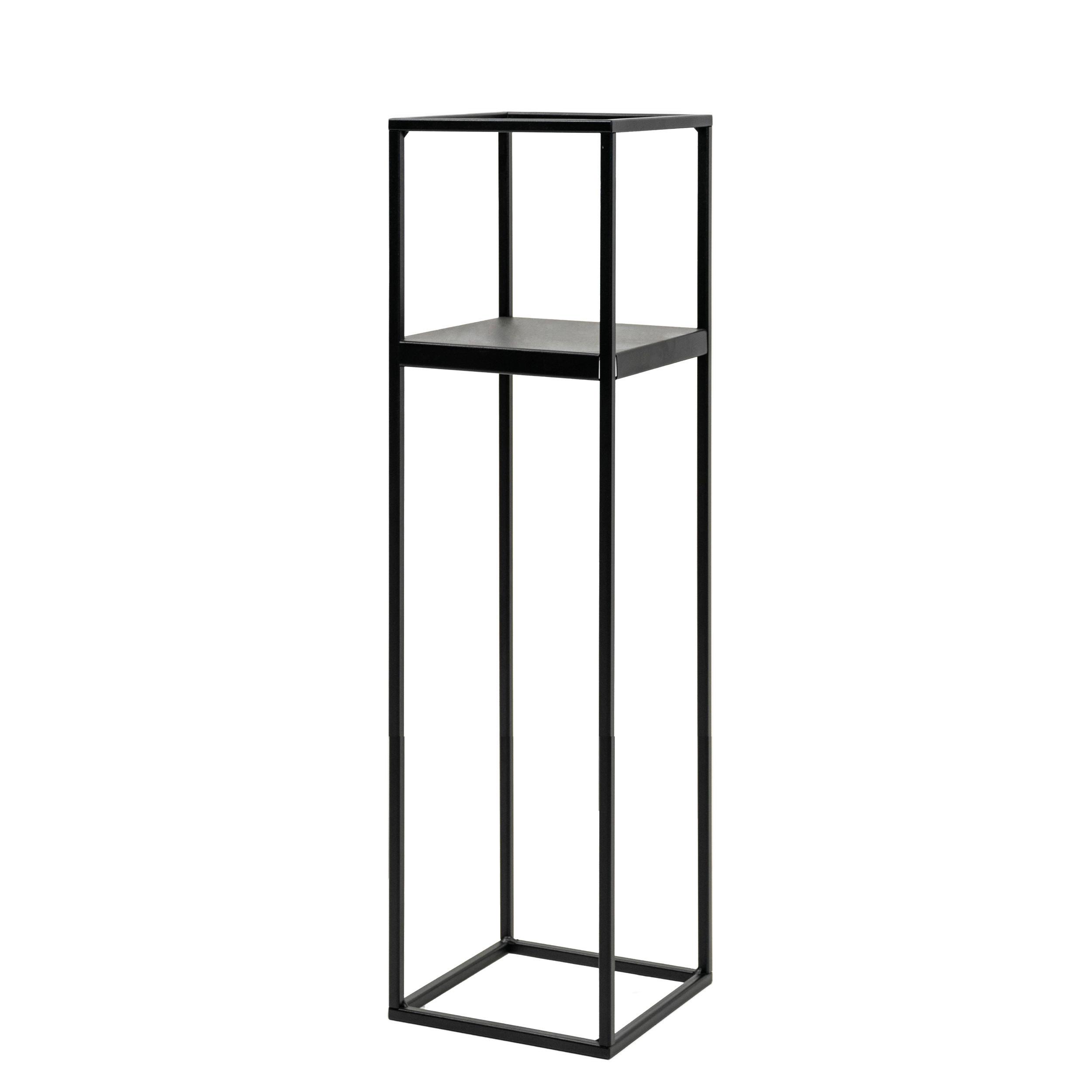 Blumenständer Schwarz - Schwarz, Basics, Metall (19/77/19cm)