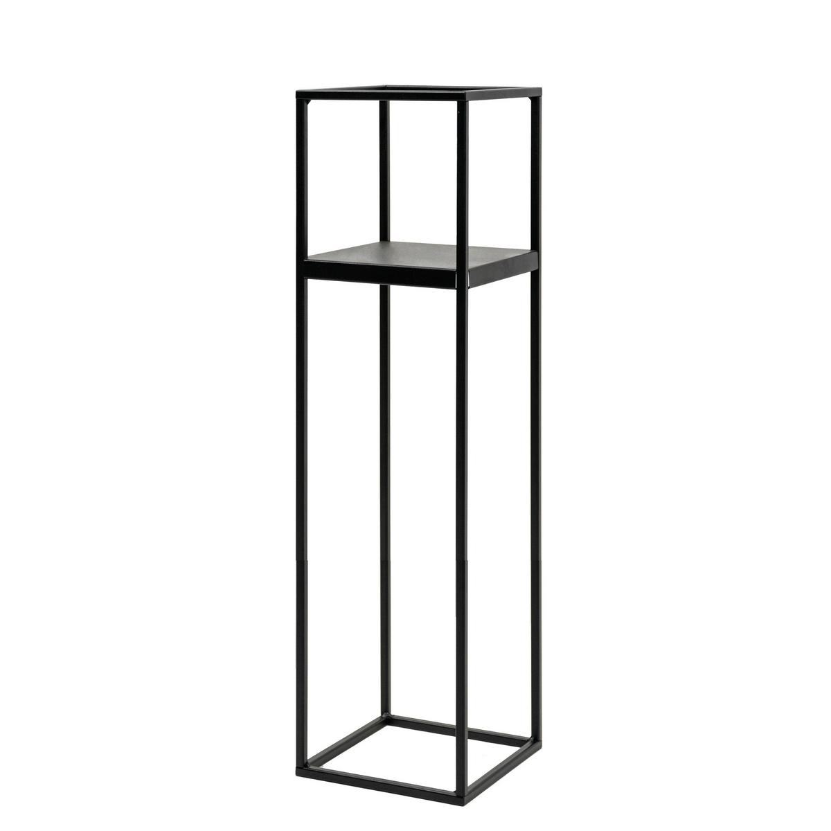 Blumenständer Schwarz - Schwarz, Basics, Metall (19/77/19cm)