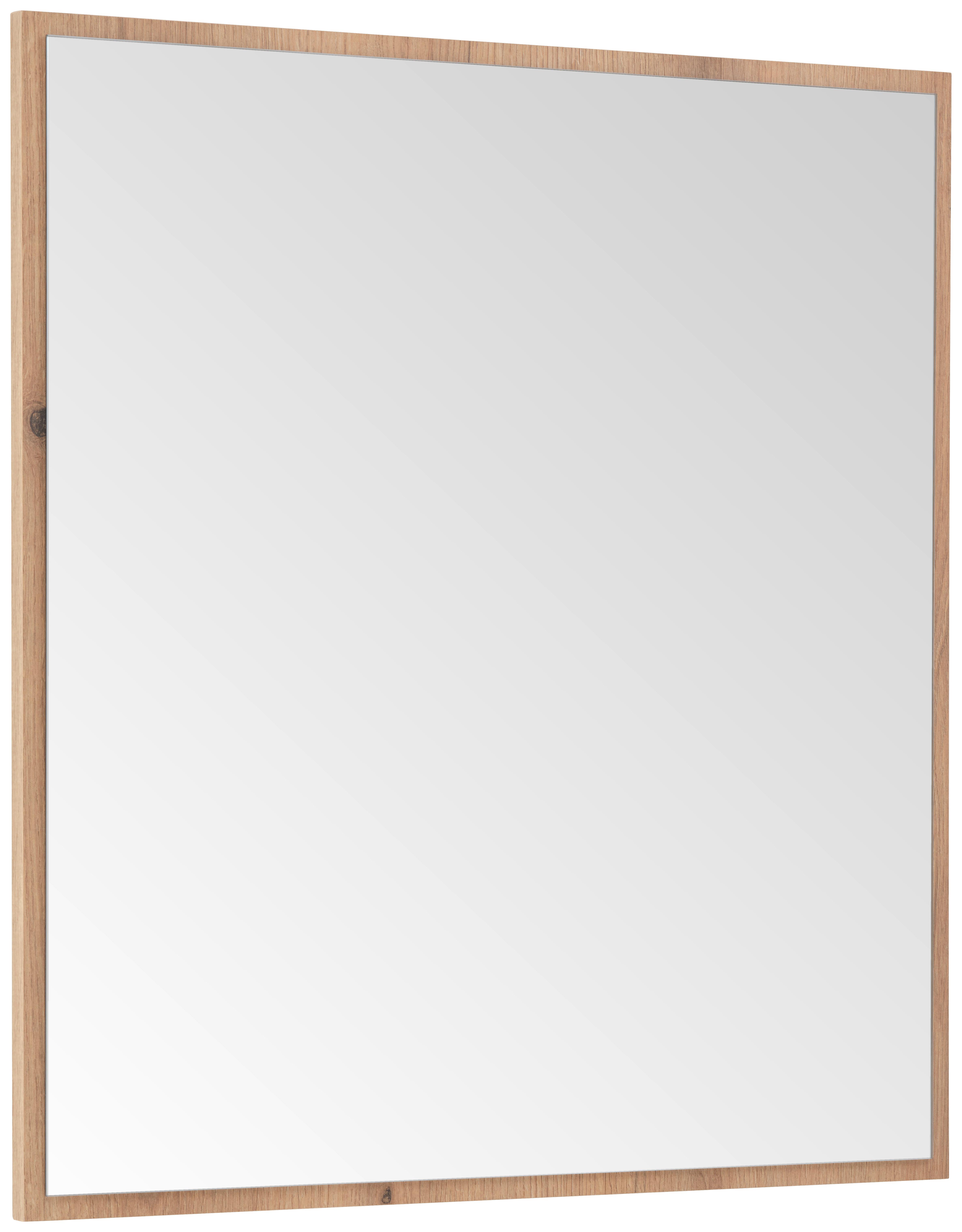Ogledalo Clever - boje hrasta, Moderno, staklo/drvni materijal (70/75/2cm) - Modern Living