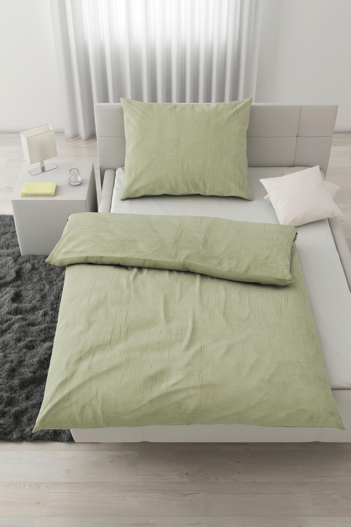 BETTWÄSCHESET MELANIA - Grün, Lifestyle, Textil (160/210cm) - Modern Living