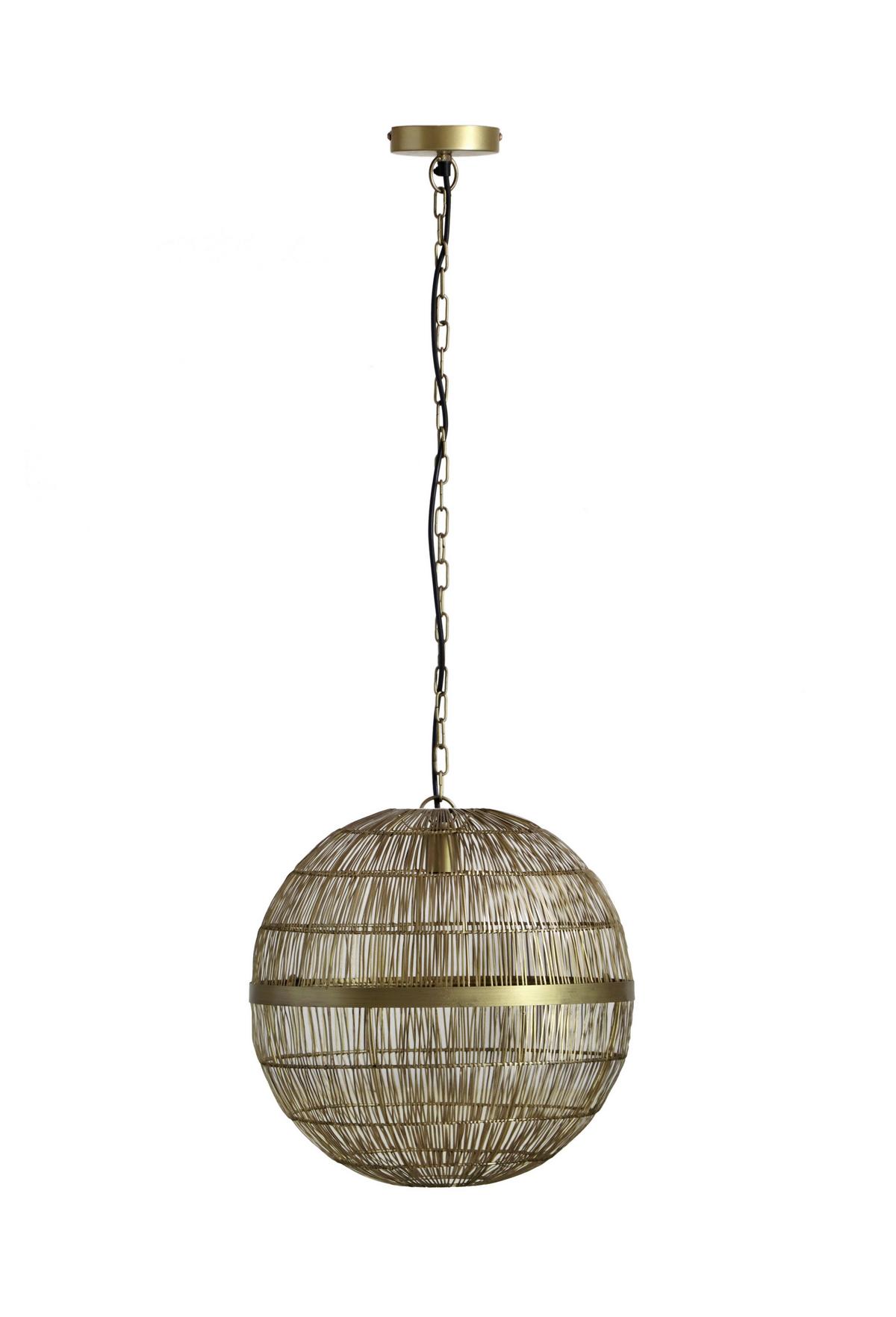 Hängeleuchte Hermi II max. 40 Watt - Messingfarben, KONVENTIONELL, Metall (40/120cm) - Globo