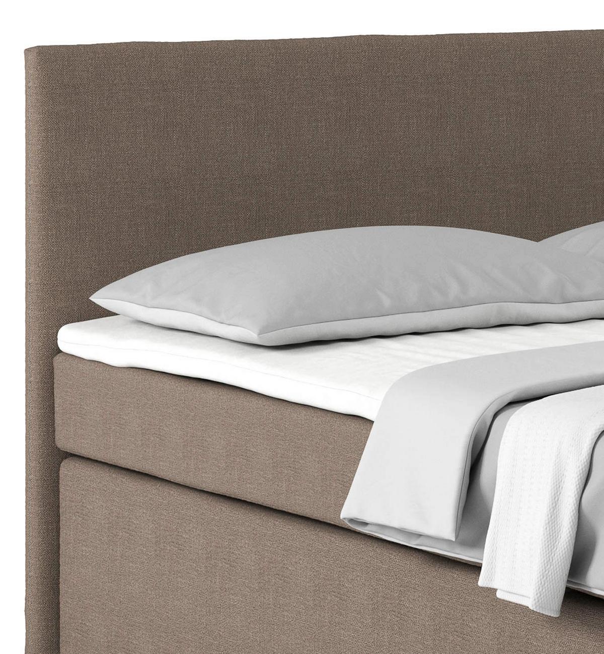 Boxspring Krevet Nero - boje blata/boje kroma, Konvencionalno, tekstil/metal (160/200cm) - Best Price
