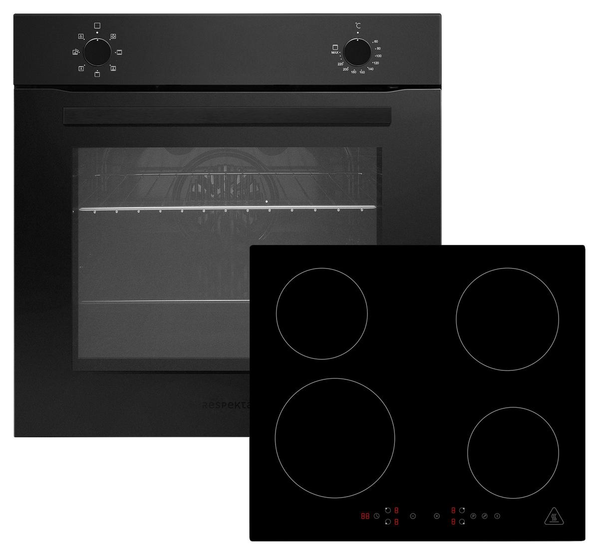 Set S Štedilnikom Aset121m4295i - črna, Basics, kovina/steklo (59,5/65,3/52,1cm) - Respekta