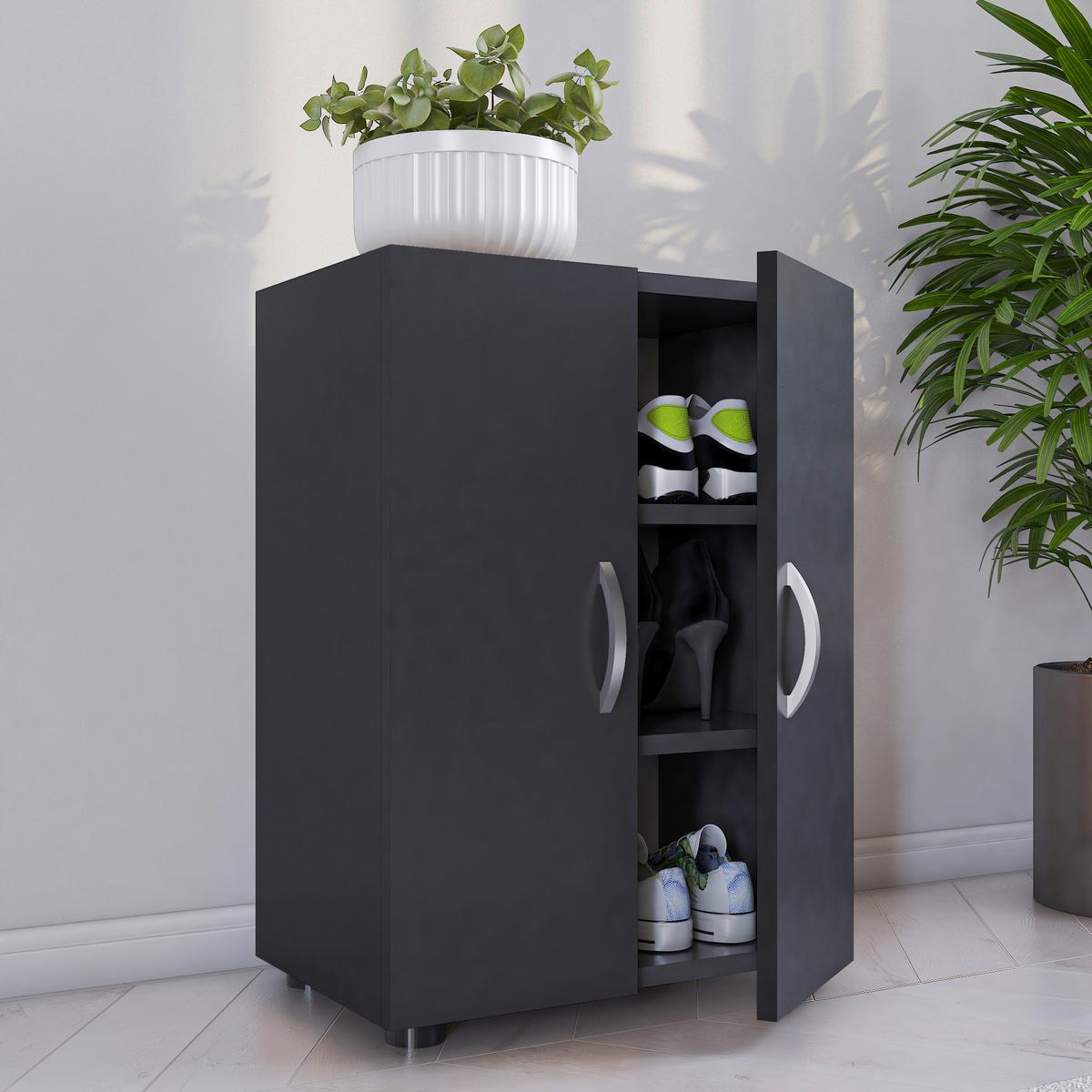 Omara Za Čevlje Ulas, Siva - siva/barve aluminija, Moderno, kovina/umetna masa (48,5/73,9/32cm) - MID.YOU