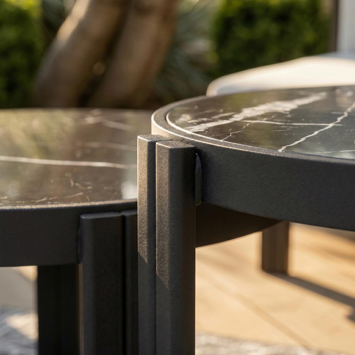 Gartenlounge Cherry - Hellgrau/Schwarz, Modern, Kunststoff/Textil (265/73,5/265cm) - Bessagi Garden