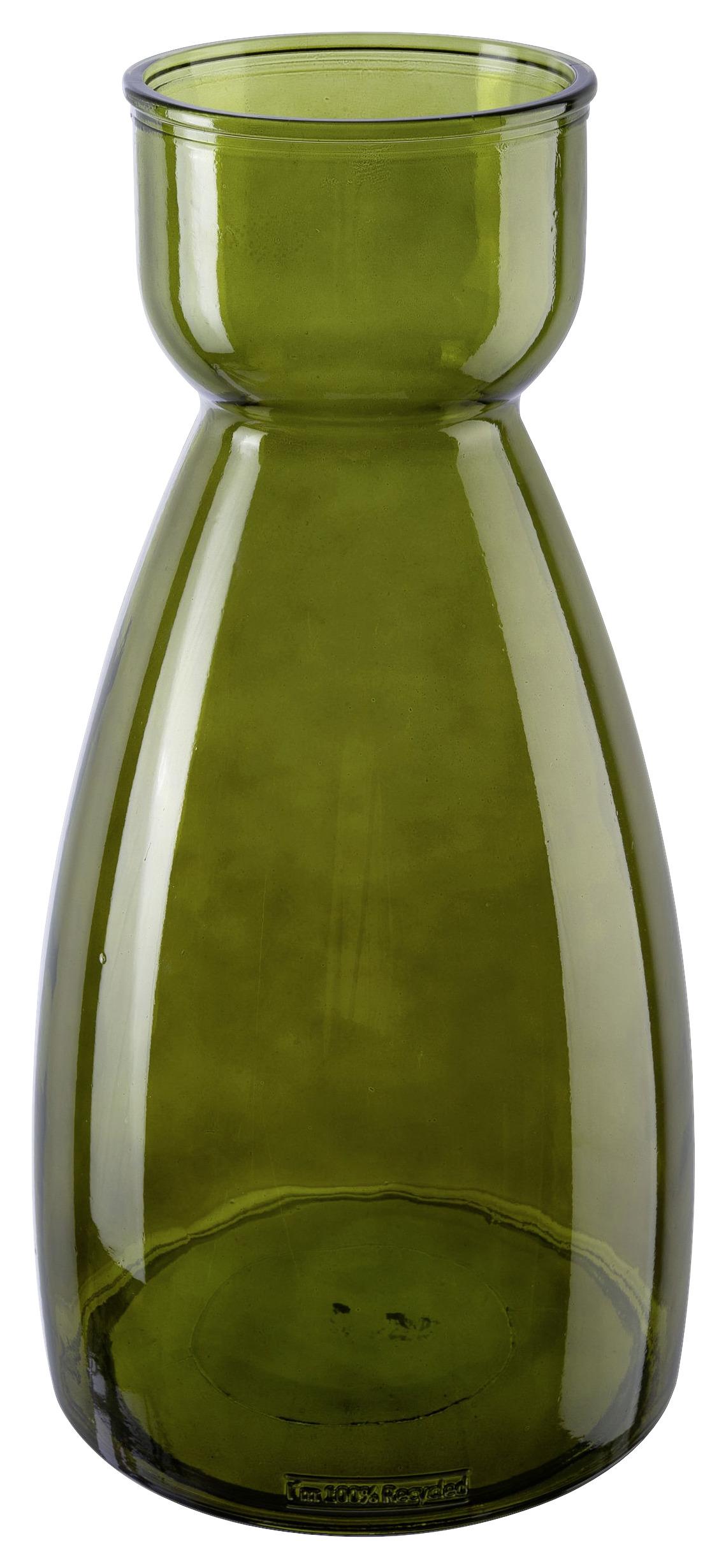 Vaza Paula I -Paz- - temno zelena, Moderno, steklo (22/44cm) - Premium Living