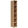 Polica Multi - hrast Artisan/antracit, Moderno, drvni materijal/plastika (30/195/40cm) - Modern Living