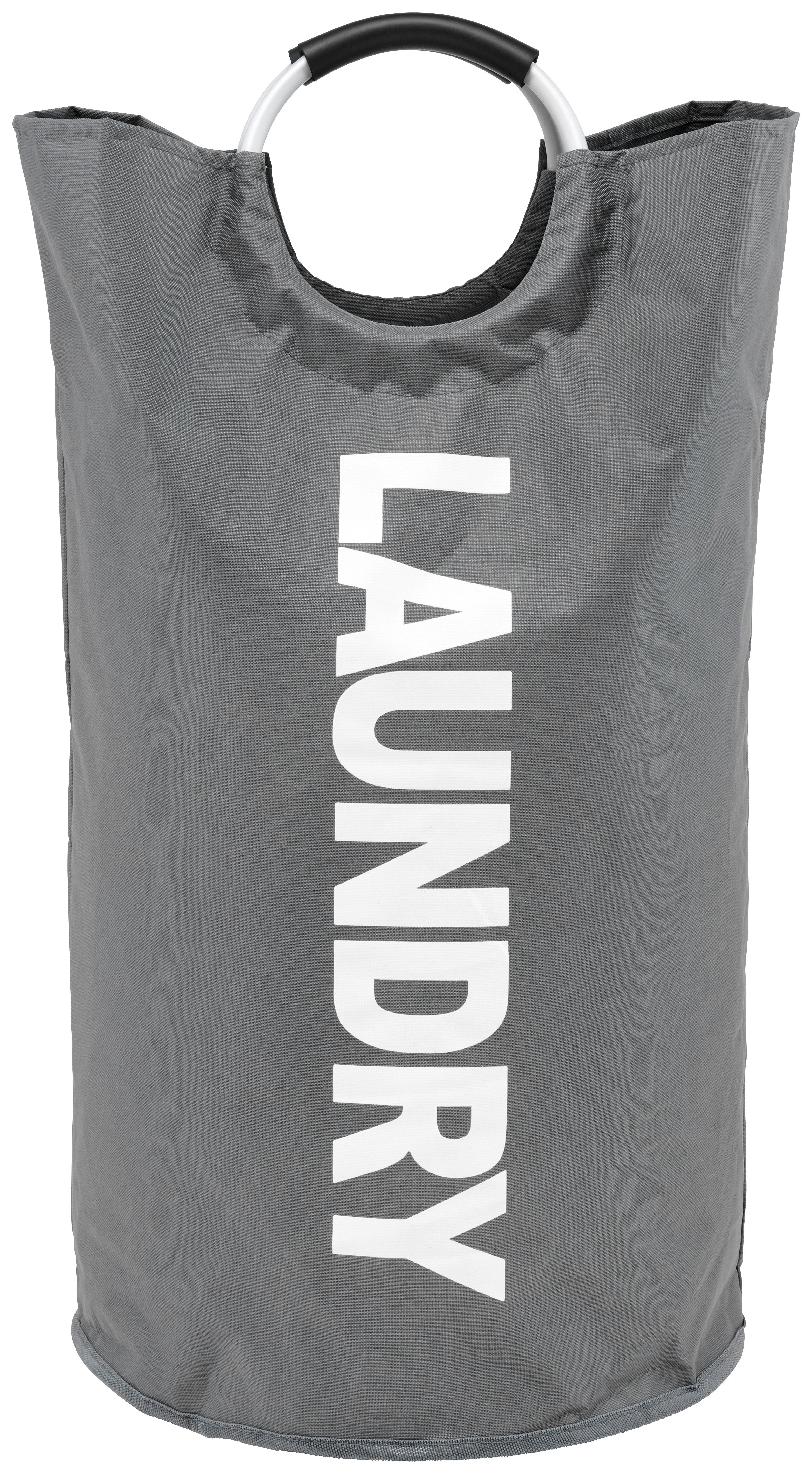 KOSZ NA PRANIE ASOK - szary, tkanina (43/79cm) - Esposa