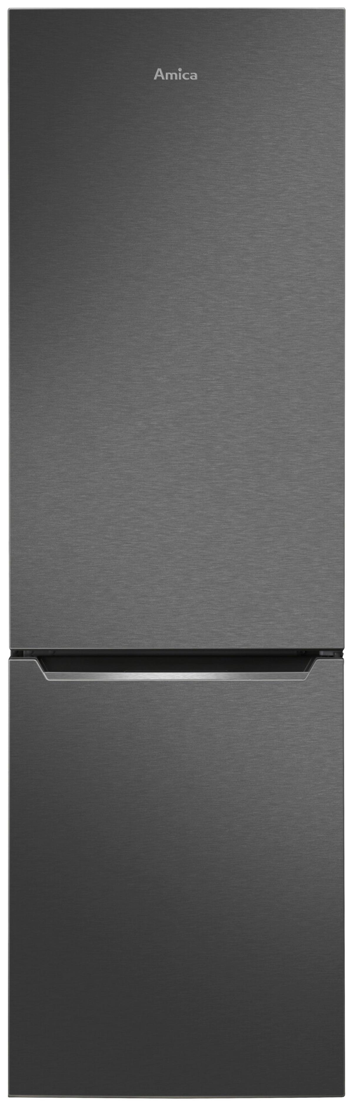 Kühl-Gefrier-Kombination KGCL387150S - Edelstahlfarben/Schwarz, KONVENTIONELL (54/176/55cm) - Amica