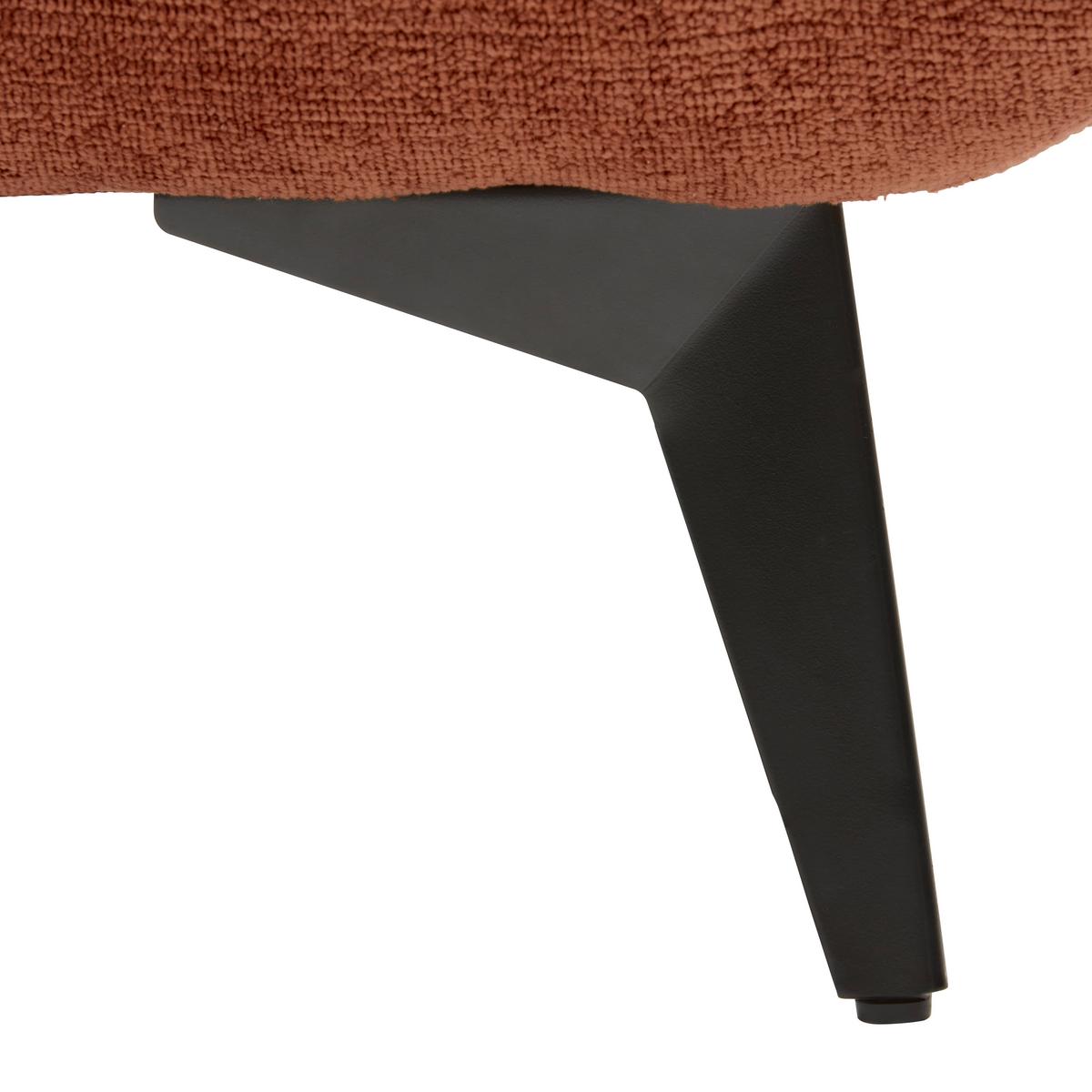 Wohnlandschaft Bogoni Rostfarben - Rostfarben/Schwarz, MODERN, Textil/Metall (278/84/168cm) - Mömax