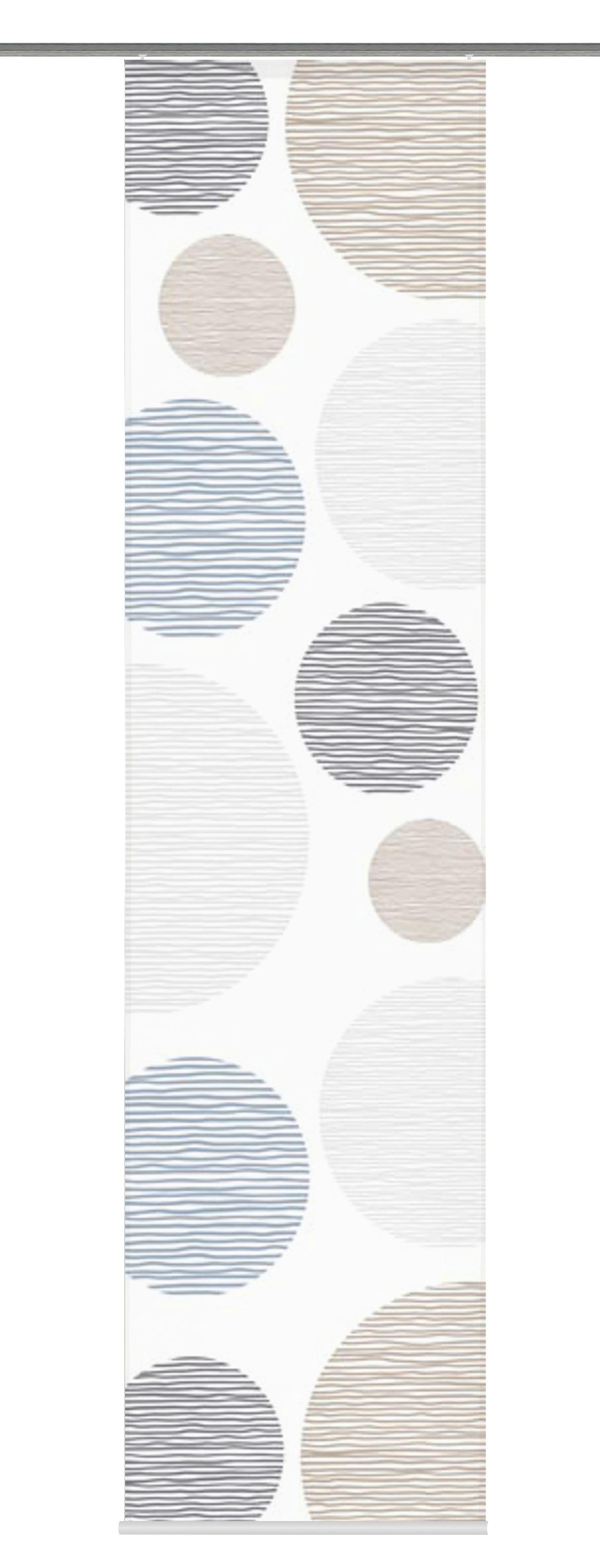 ZASŁONA PANELOWA BORDEN - antracytowy, Design, tkanina (60/245cm)