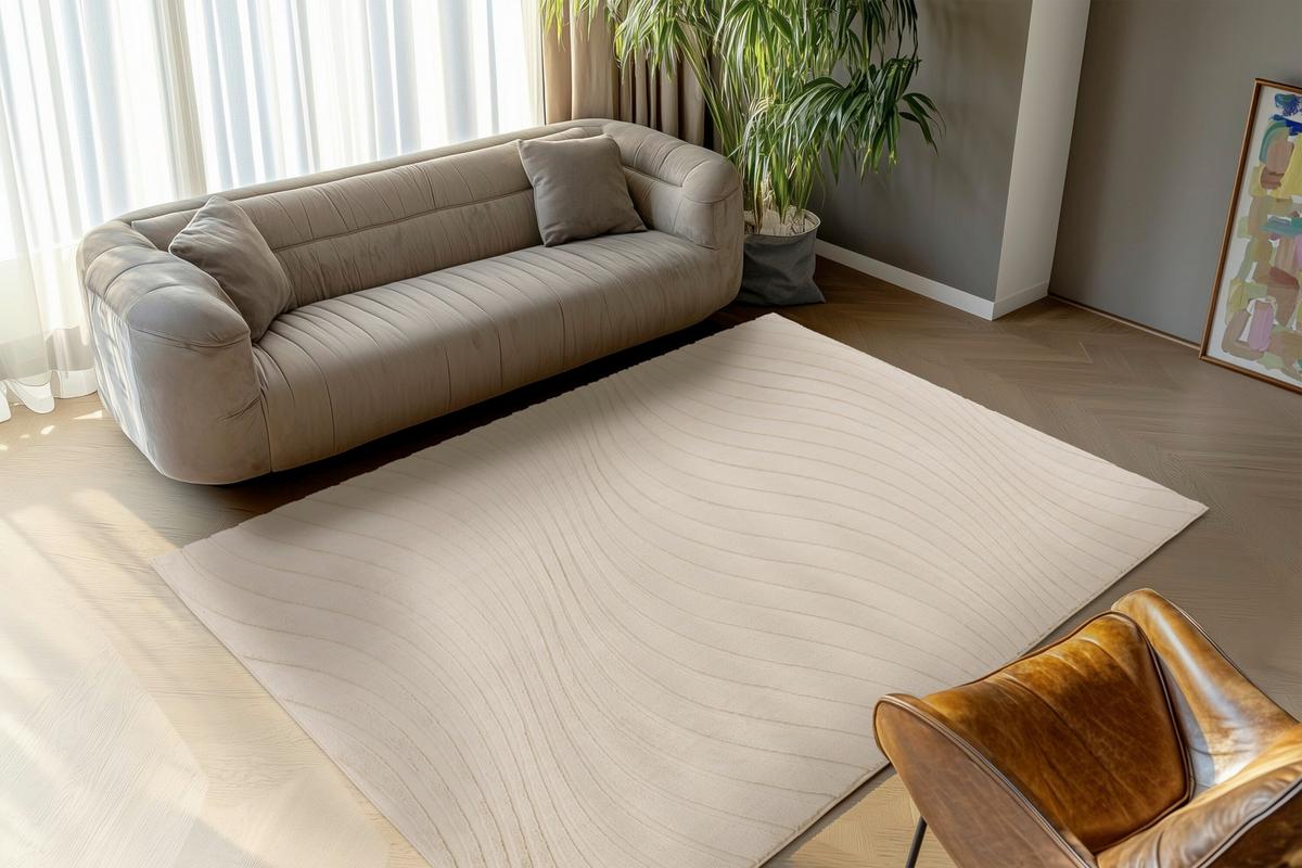 Flachwebeteppich Kierk 325 Beige 160x230 - Beige, Basics, Textil (160/230cm) - Kayoom