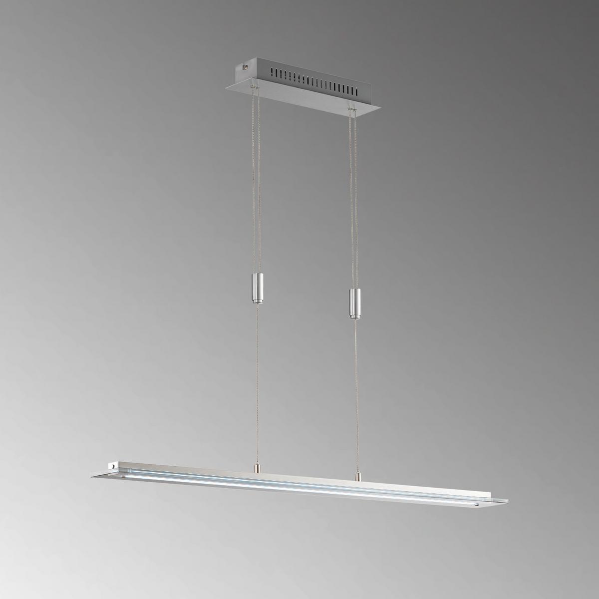 LAMPA WISZĄCA LED 60945 PAOLA - kolor aluminiowy, Design, metal (88/9/150cm) - Fischer & Honsel