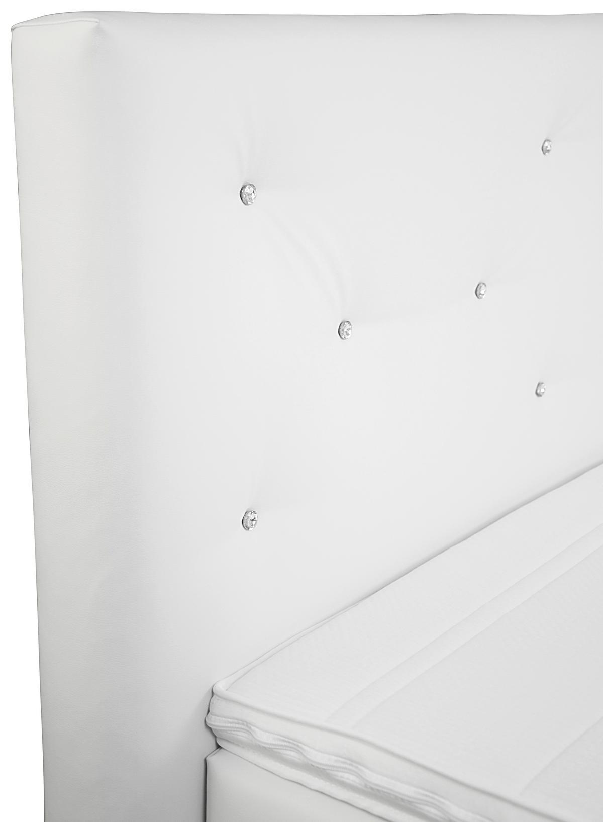 Boxspring Krevet Luminosa - bijela/crna, Moderno, tekstil/plastika (180/200cm)