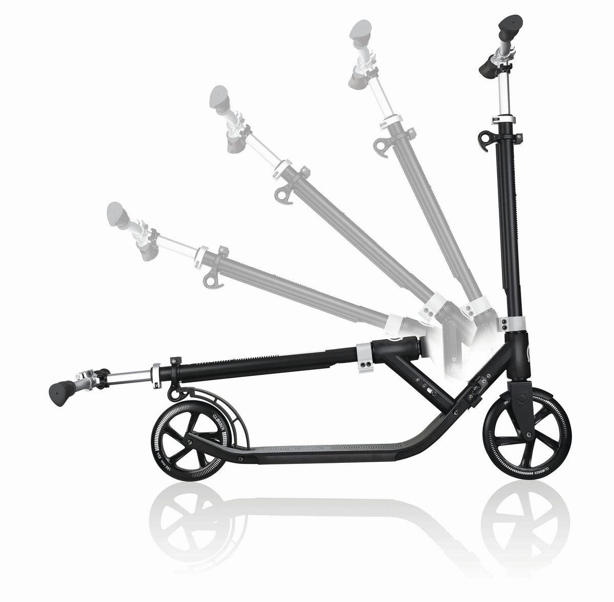 Scooter GL One aus Aluminium - Schwarz/Grau, Basics, Metall (49/111/96cm) - GLOBBER
