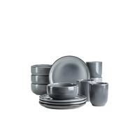 FRÜHSTÜCKSSERVICE LIVIO - Blaugrau, Basics, Keramik - Mäser